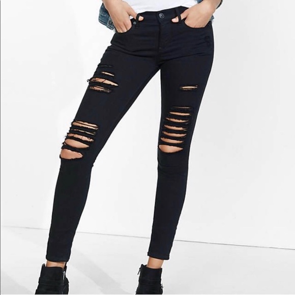 Express black distressed pants - Picture 1 of 6